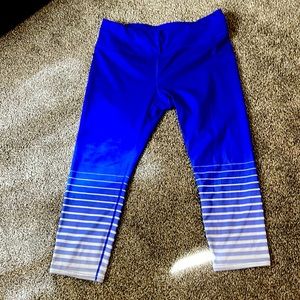 Athleta/Blue and white Capris